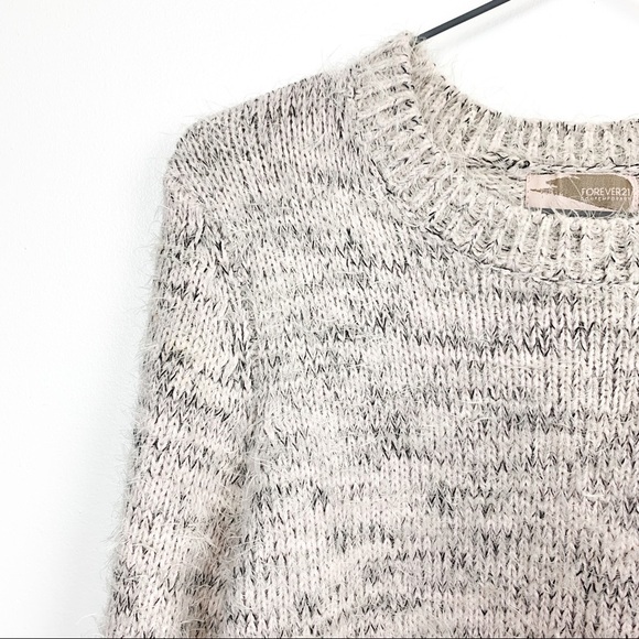 Soft Grey Forever 21 Crewneck Sweater - Picture 2 of 8